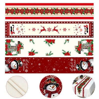 Custom Full Color Imprint Christmas Table Runner