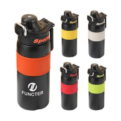 Flexi Therm Smart Press Tumbler Insulated Stainless Steel Water Bottle 18 oz.