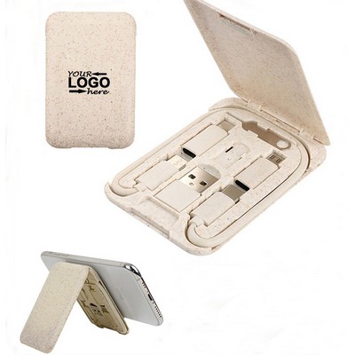Eco-friendly 6 in 1 Straw Charging Cable