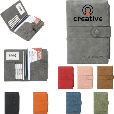 RFID Blocking Passport Card Travel Wallet