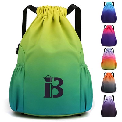 Nylon Waterproof Drawstring Backpack