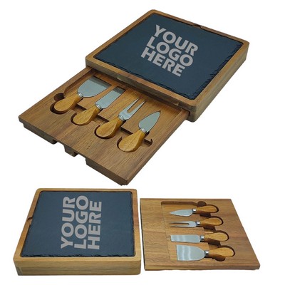 Bamboo Cheese Server Set