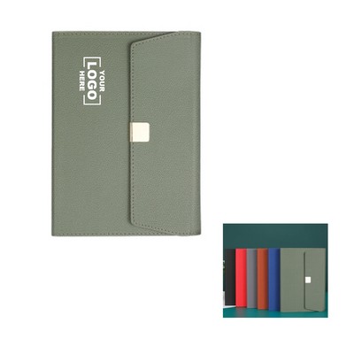 PU Leather A5 Red Notebook and Journal with Pen