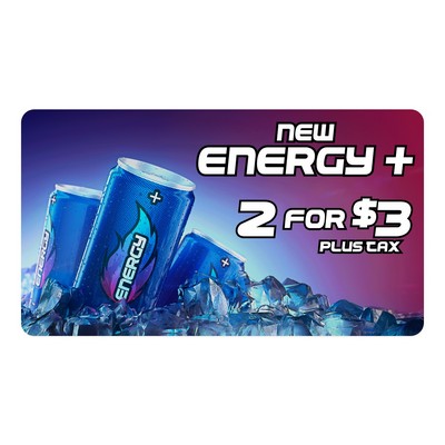 HD Resolution Sticker | Custom | Square Corner | White Static Vinyl | Static Back | 176 - 210 Sq In