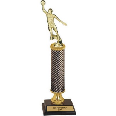 Diamond Cut Aluminum Column Trophies