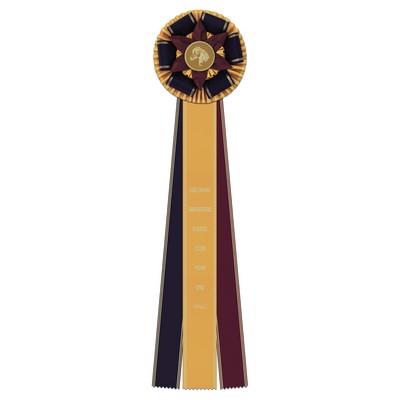 28" Hampton 3 Streamer Rosette Award Ribbon