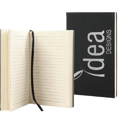 Black Faux Leather Journal, 5 1/4" x 8 1/4"