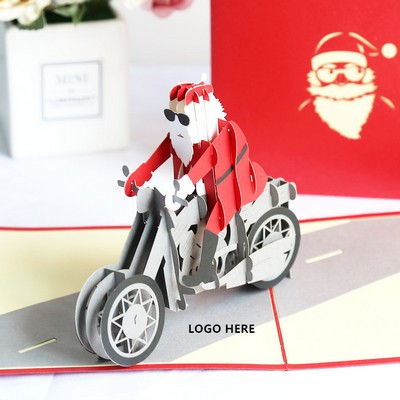 3D Christmas Santa Claus Greeting Cards (5.9 Square Inches)