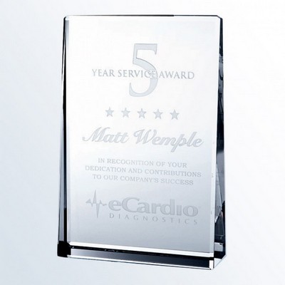 Optical Crystal Vertical Rectangle Award Plaque
