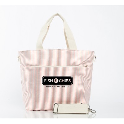 Stripes Cooler Tote Rose Tan