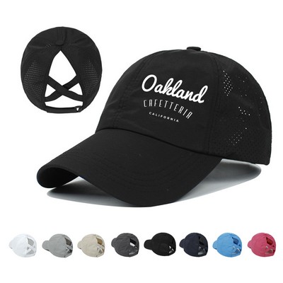 Ponytail Criss Cross Baseball Cap