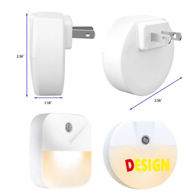 Plug Into Wall LED Round Night Lights