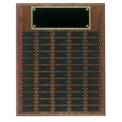 Cherry Finish Completed Perpetual Plaque with 60 Plates