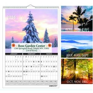 3 Month Seasons Wall Calendar (12''x16.5)