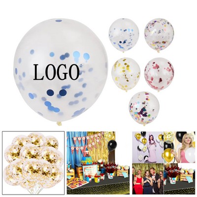 Transparent Latex Balloon Confetti Set