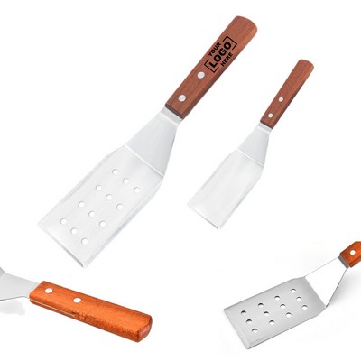 Wooden-Gripped Pizza Spatula