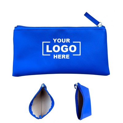 PU Leather Pencil Pouch with Zipper Pull