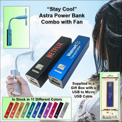 2000 mAh Astra Power Bank Combo w/Fan No Extra Tariff