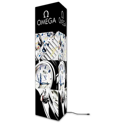 10' Triangle Tower LED Light Fabric Banner