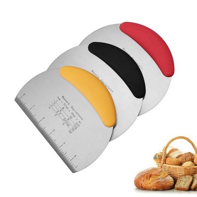 Stainless Steel Dough Scraper Cutter with Ergonomic Rubber