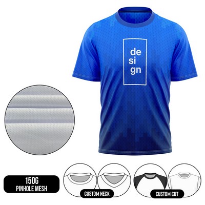 Women's Sublimation Short Sleeve T-Shirt - 150G Pinhole Mesh
