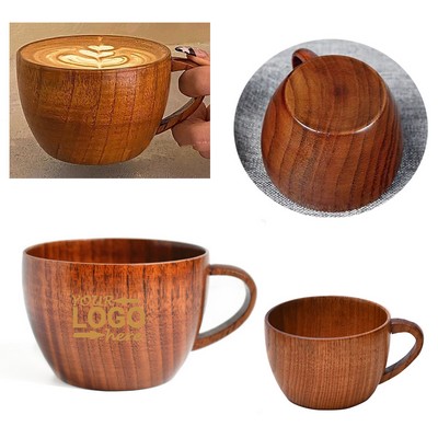 Wooden Coffee Cups w/ Handle 8 oz.