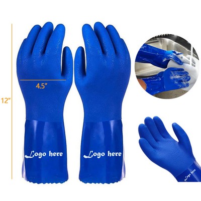 Rubber Cotton Lined Cleaning Gloves