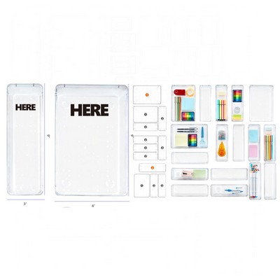 17 Pieces Office Drawer Organizer Set