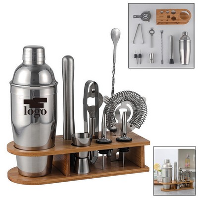 10 Pieces Stainless Steel Cocktail Shaker Set