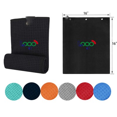 Golf Towel Bag with Carabiner Clip