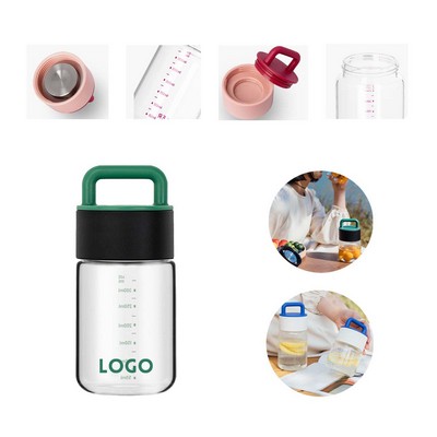 Raw Portable Borosilicate Glass Tumbler
