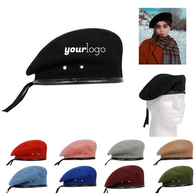 Adjustable Wool Military Beret