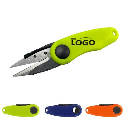 Folding stainless steel fishing line cutter