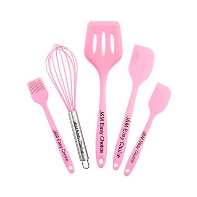 5 Piece Silicone Kitchen Utensil Set