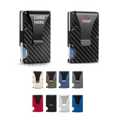 RFID Carbon Fiber Credit Card Holder with Metal Money Clip(Free Shipping)
