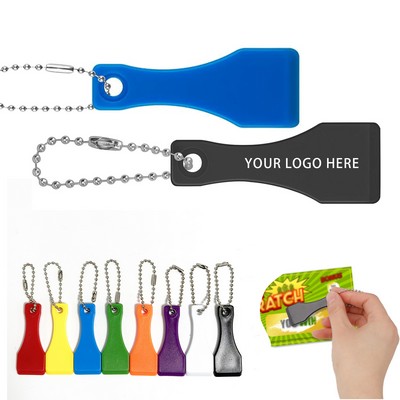 Lottery Scratcher With Bead Chain
