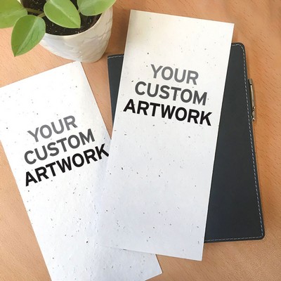 2 Sided Seed Paper Panel Card (4"x9")