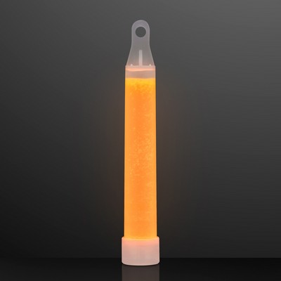 4" Orange Mid-Sized Glow Sticks with Lanyard - BLANK
