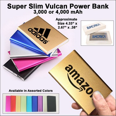 Super Slim Vulcan Power Bank 3000 mAh - Gold No Extra Tariff