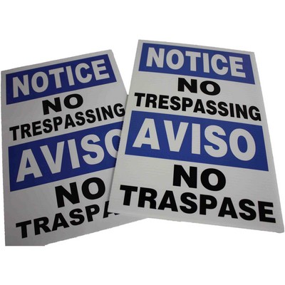12" x 18" - Rigid Coroplast Signs