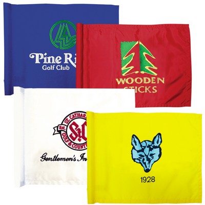 Premium Golf Tube Flag Embroidered