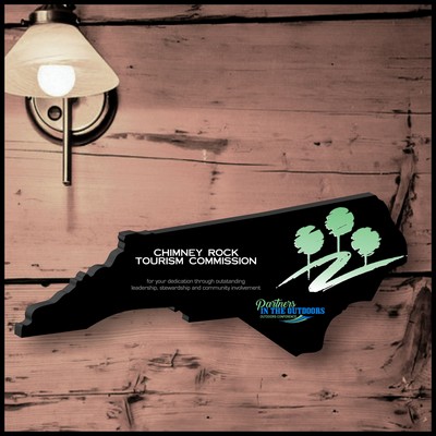 14" North Carolina Black Acrylic Plaque