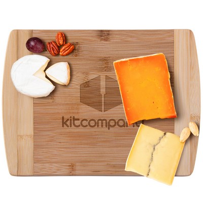 The Brisbane 11-Inch Two-Tone Deluxe Bamboo Cutting Board (Factory Direct - 10-12 Weeks Ocean)