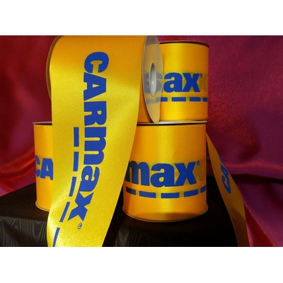 Cut Edge Polyester Satin Florist Ribbon w/Full Color Dye Sub Background (12" x 50 Yard Roll)