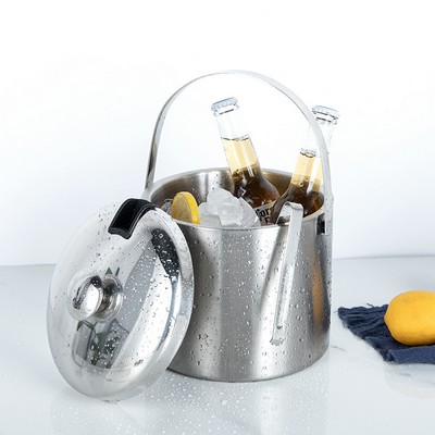 1300 Mil Ice Bucket Insulated with Tongs and Lids