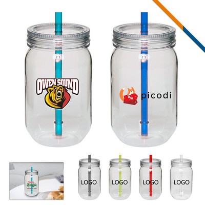 Halden Single Wall Mason Jars - 24 OZ.