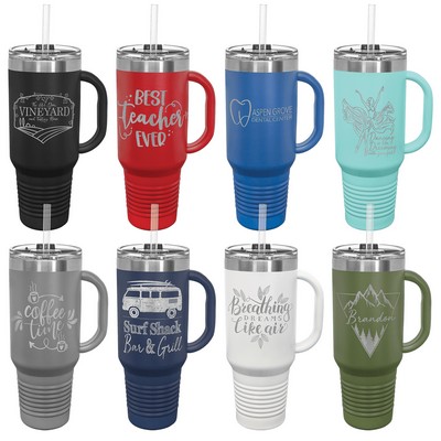 Polar Camel 40oz Stainless Steel Travel Mugs w/ Snap Lids