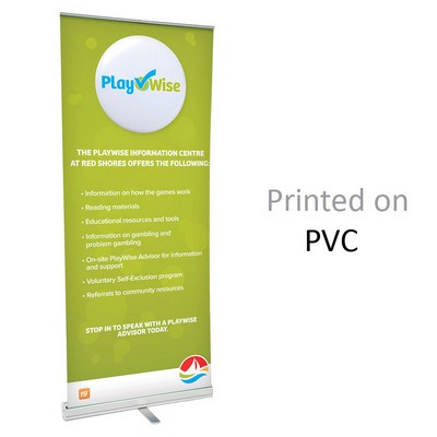 39.5" w x 82" h Retractable Banner & Stand