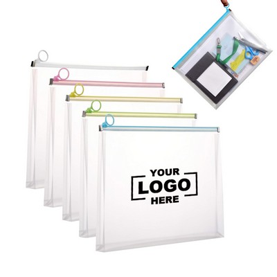 Clear Plastic Zip Envelopes for Letter Size Documents.