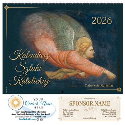 Traditional Catholic Art 2026 Spiral Bound Calendar (Polish / English)
